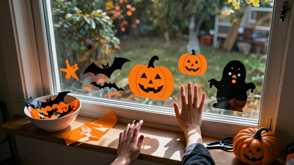 Halloween window decorations