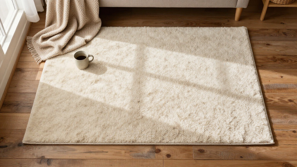 yilong silk wool blend rug