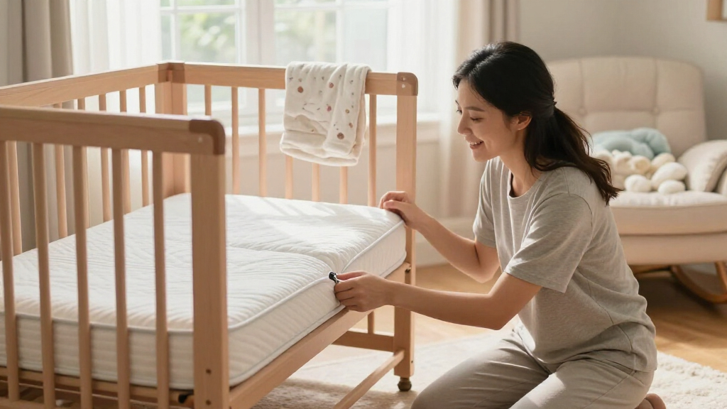 crib for tall parents with higher mattress setting