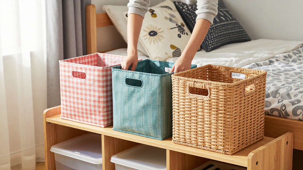 decorative dorm room storage bins