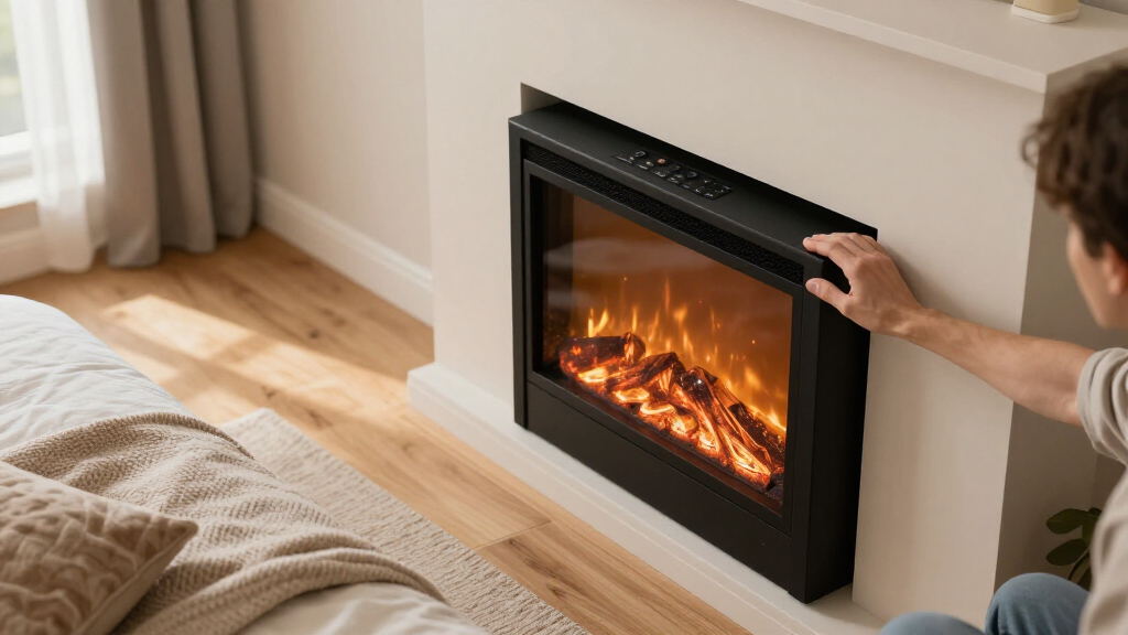 electric fireplace for bedroom wall