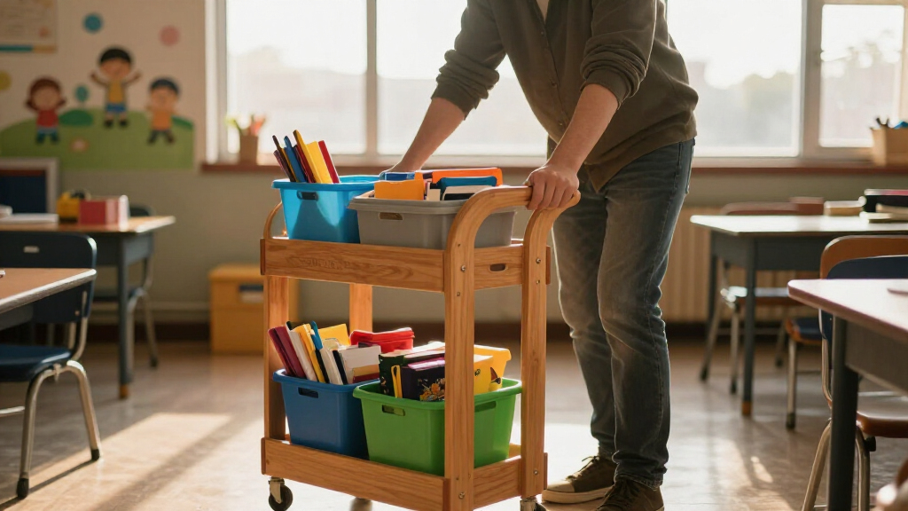 rolling teacher cart for sunday school