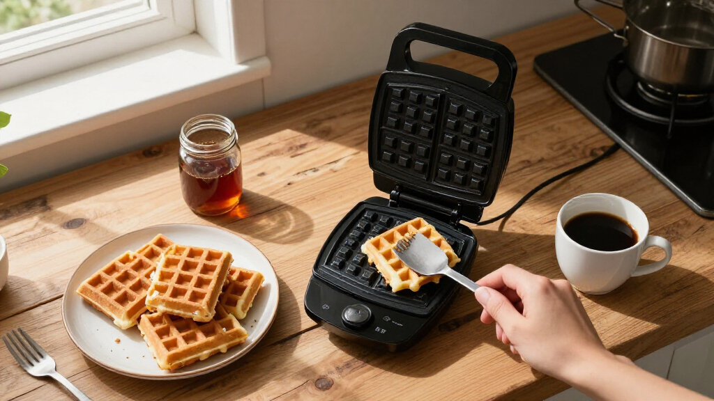 batterypowered mini waffle iron