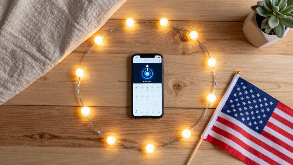 patriotic LED string lights