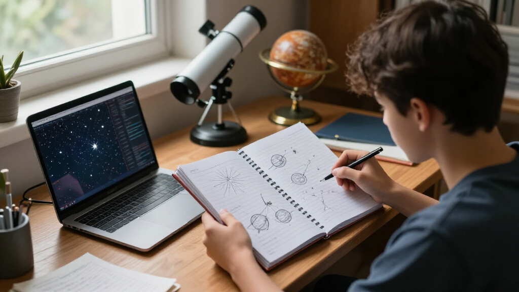 astronomy student notebooks