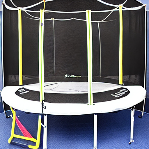 Sportspower BouncePro 14ft Trampoline Meets ASTM Safety Standards, Heavy-Duty Rust-Resistant Steel Frame, UV-Resistant Jump Mat, Safety Net & Under-Mat Flashing Lights