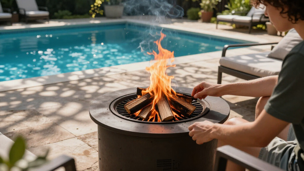 smokeless fire pits for pool patios