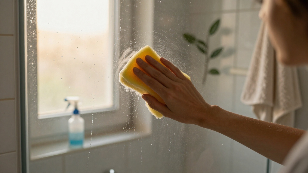 way to clean shower