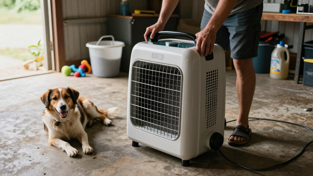 best portable evaporative cooler for dog garages