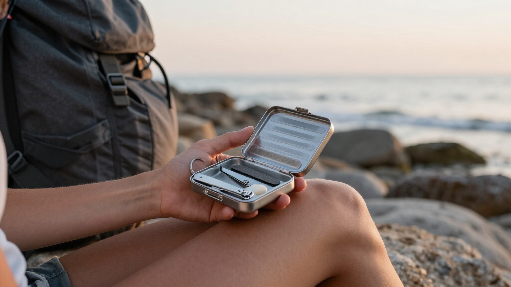 Travel manicure kit stainless