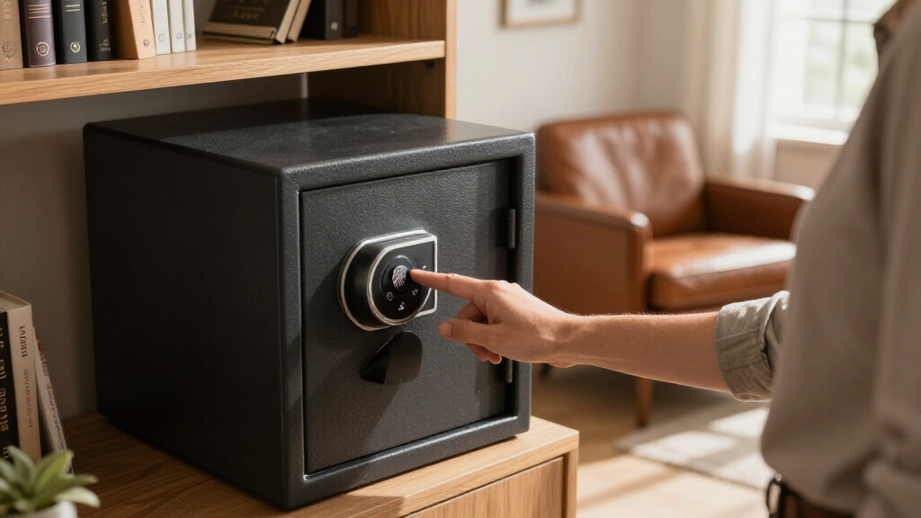 large safe with fingerprint lock