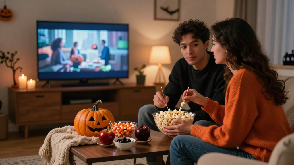couples Halloween movie night snacks