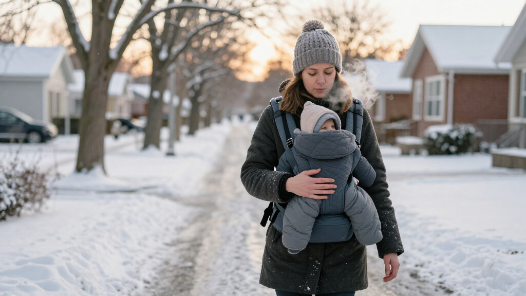 baby carrier for winter with cover