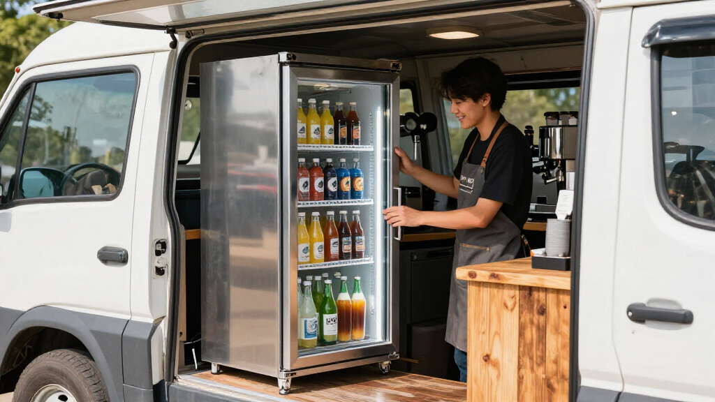 best commercial drink fridge for coffee truck