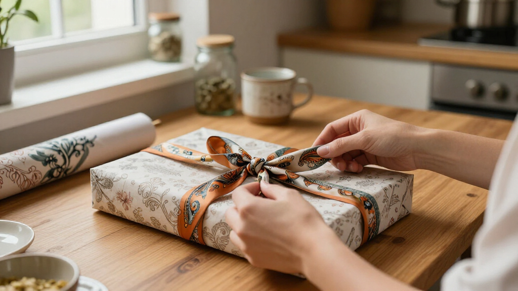 best vintage scarves for gift wrapping