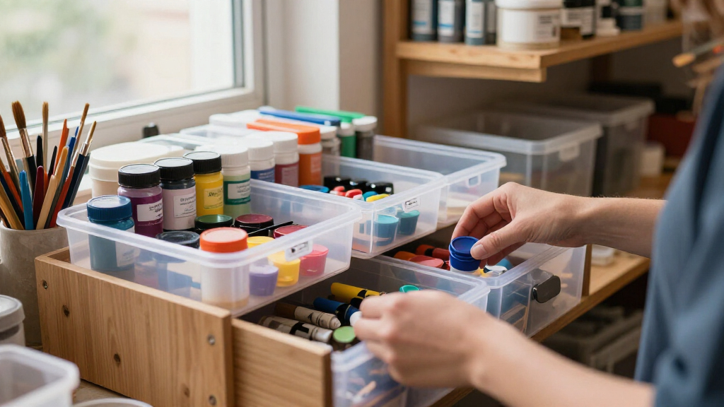 art supply storage organizers