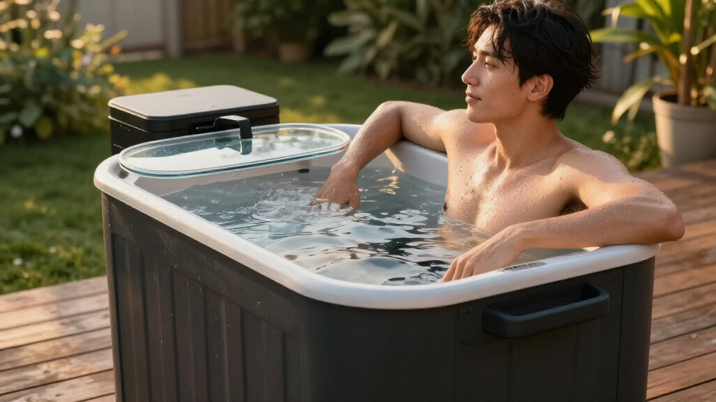 premium foldable ice bath tub with chiller