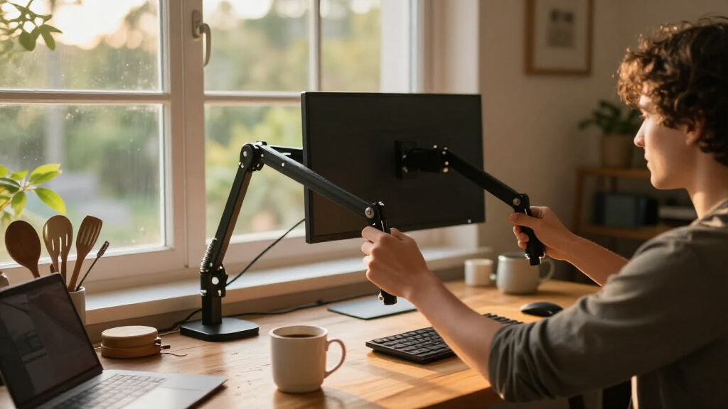 dualmonitor desk mounts gas spring