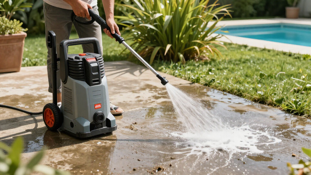 commercial hot water pressure washer for deep cleaning