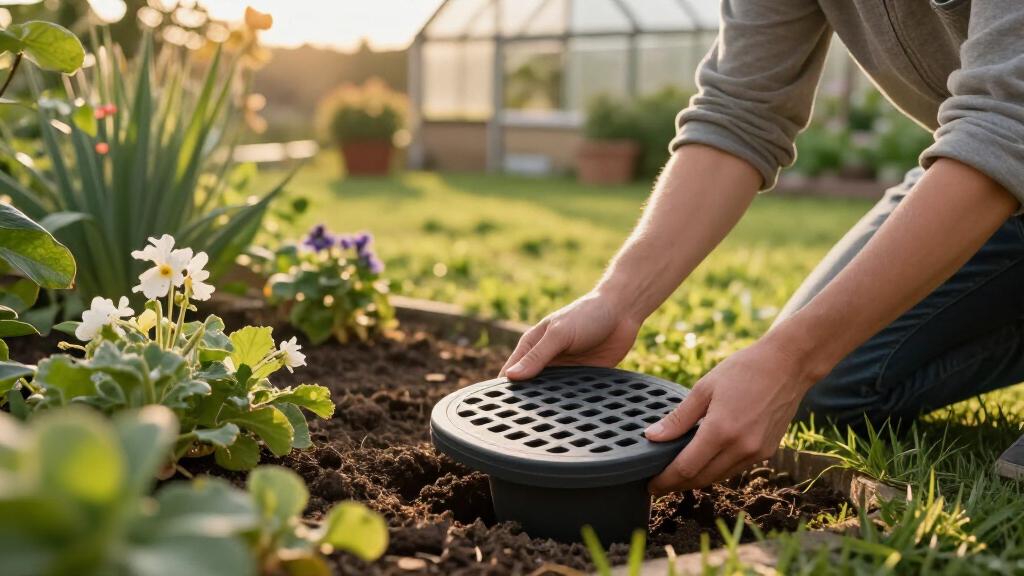 yard drain catch basin kit with grate