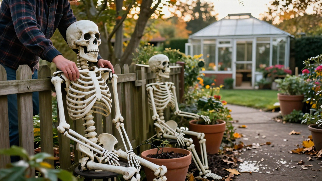 Halloween outdoor skeleton decorations
