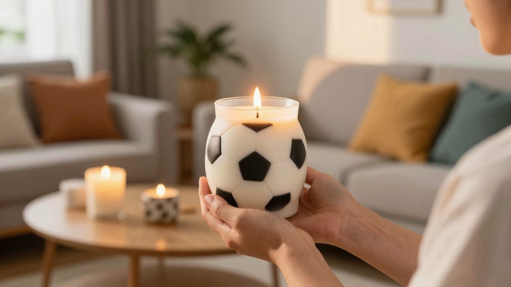 soccer-themed candles