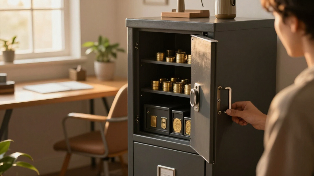 steel storage cabinet for home office security