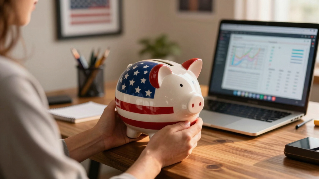investment-themed patriotic decor