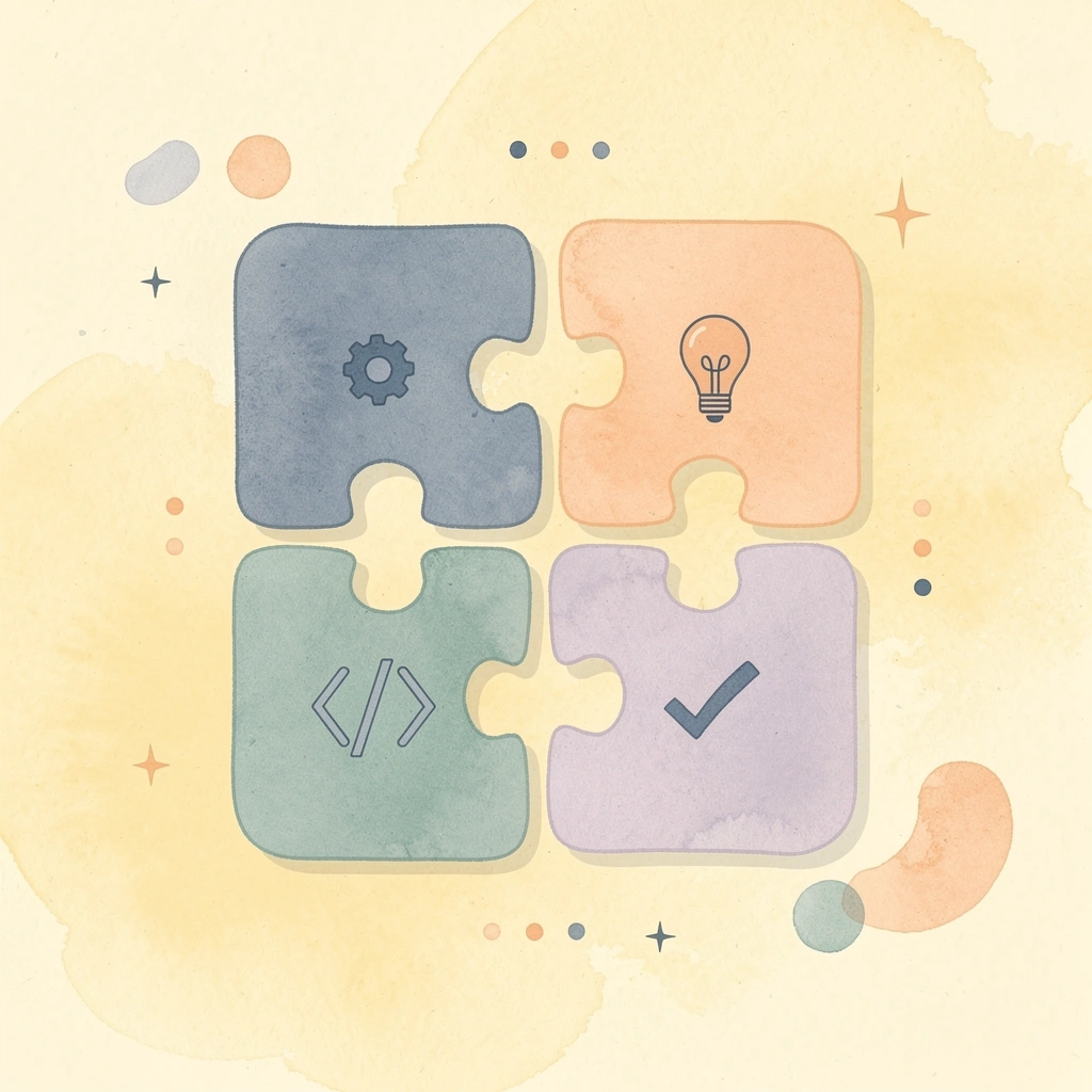 Scene of puzzle pieces being forced together representing the search for a perfect investing strategy