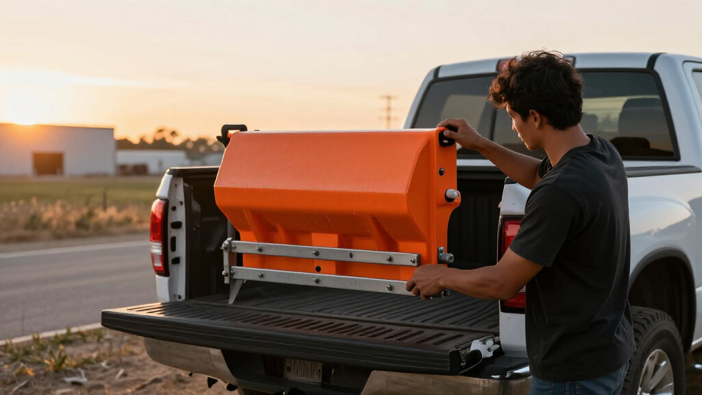 poly hopper spreaders for 34 ton pickups