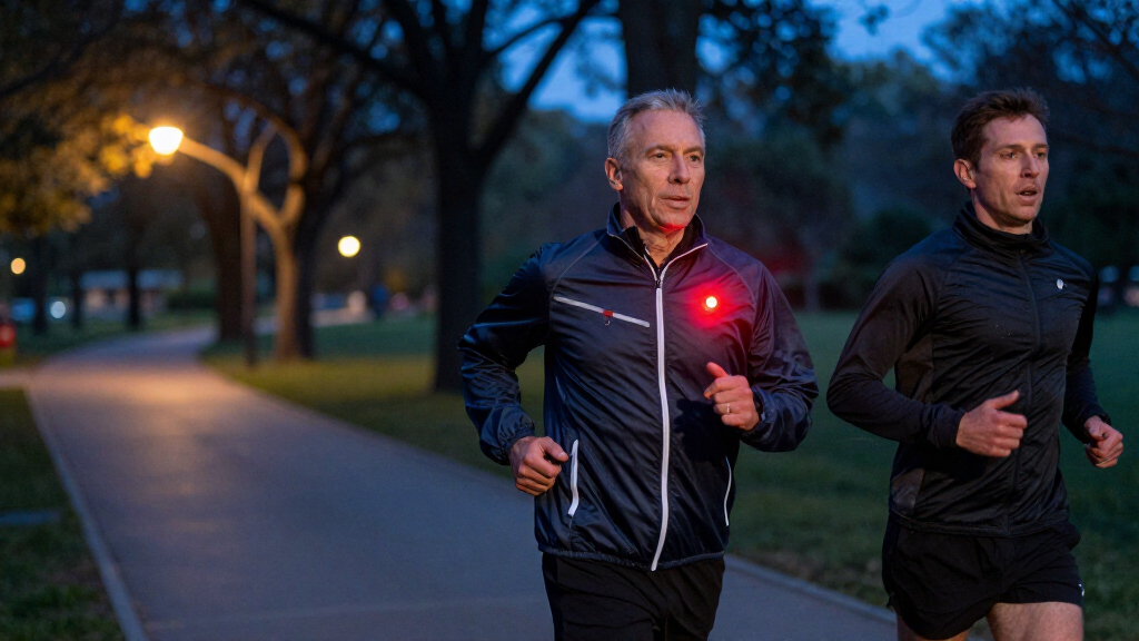 flashing LED safety lights for deaf runners