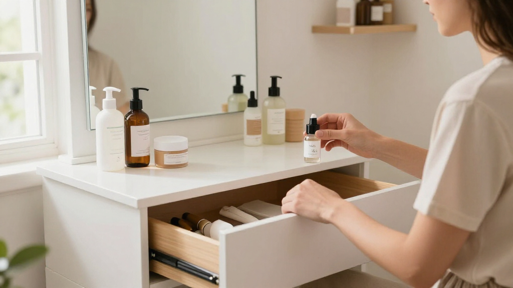 best vanity sets with storage for self-care spaces