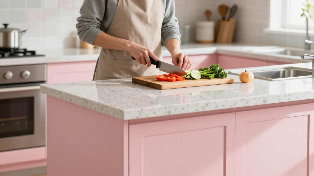 best pink kitchen islands