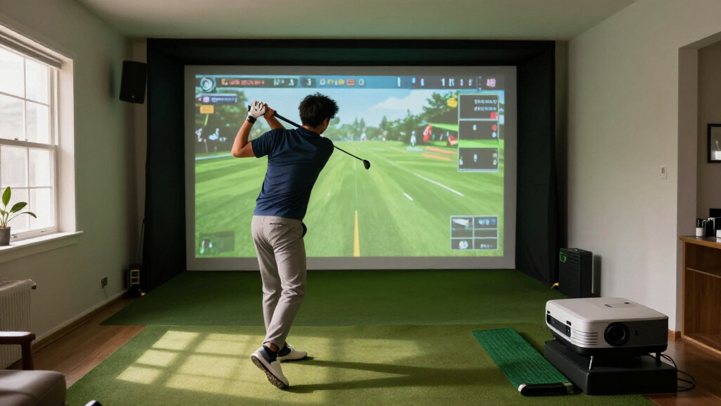 best indoor golf simulator setup kit