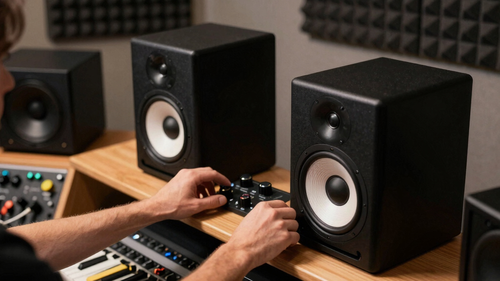 high-fidelity studio monitor speakers