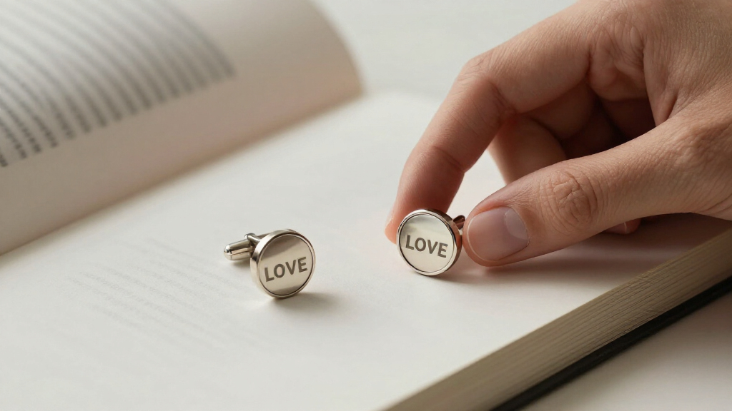 love quote cufflinks