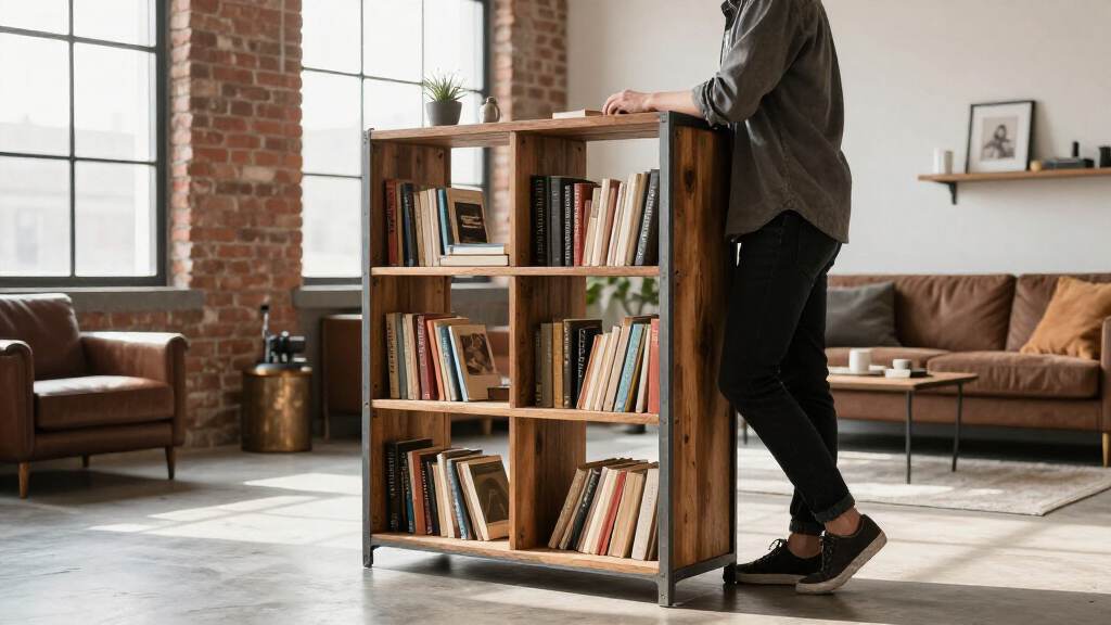 best-industrial-bookshelf-for-loft-spaces