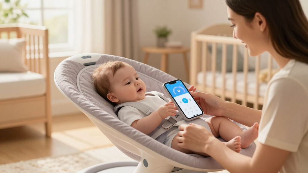 smart baby swing with app control