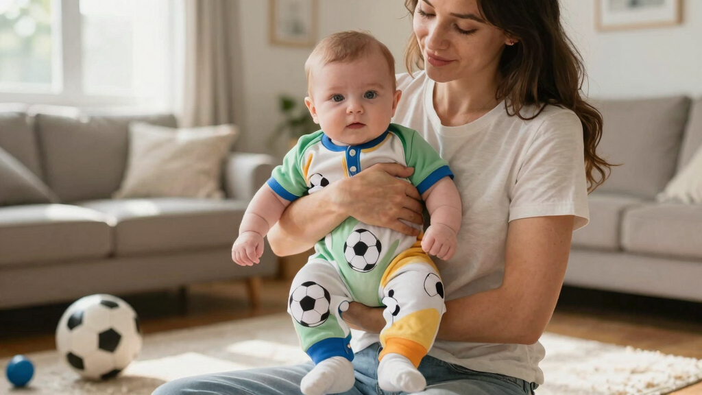 baby soccer-themed clothing