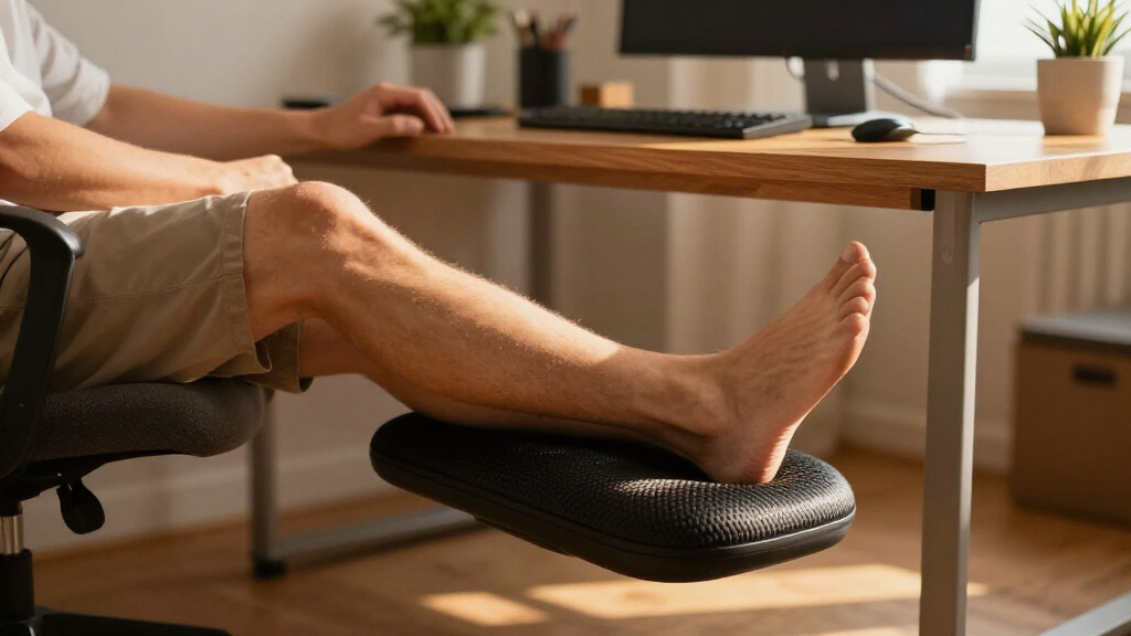 ergonomic footrests for desk workers