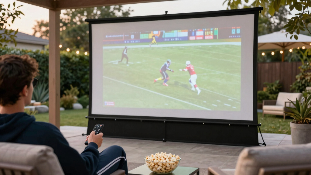 best premium projector screen for football watch parties