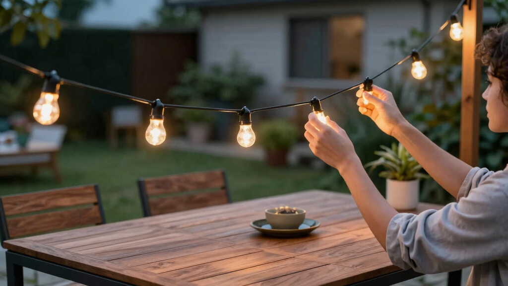 smart outdoor string lights
