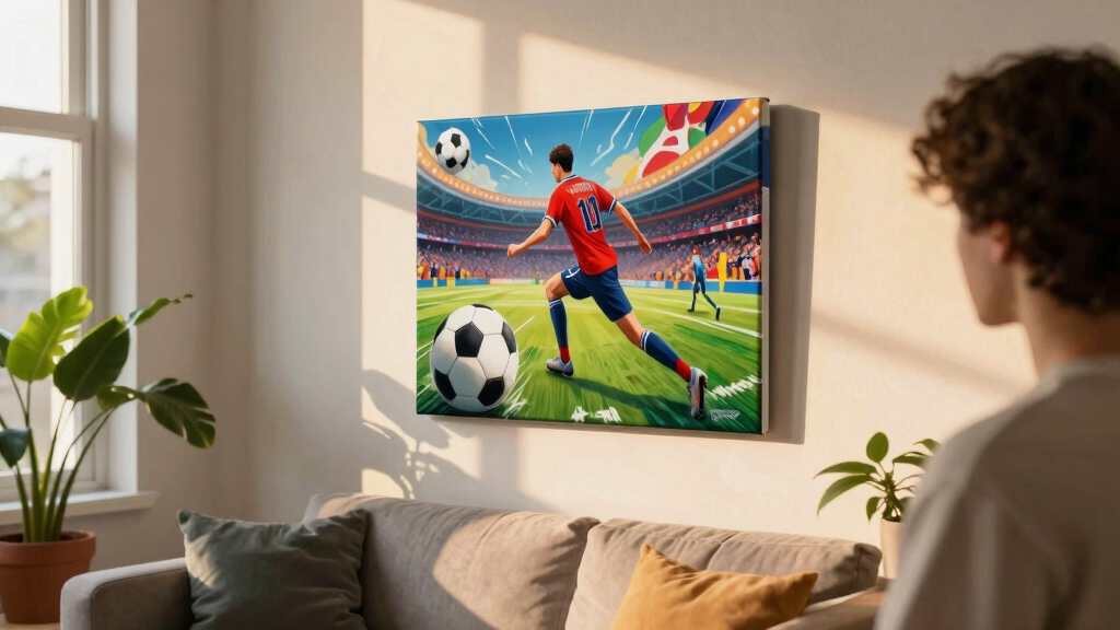soccer-themed wall art