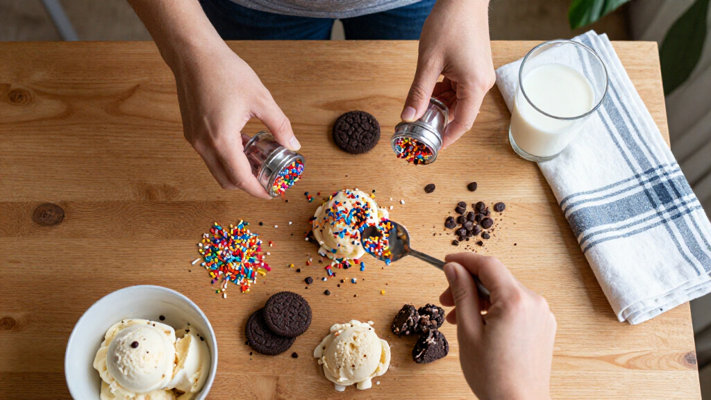 ice cream toppings set