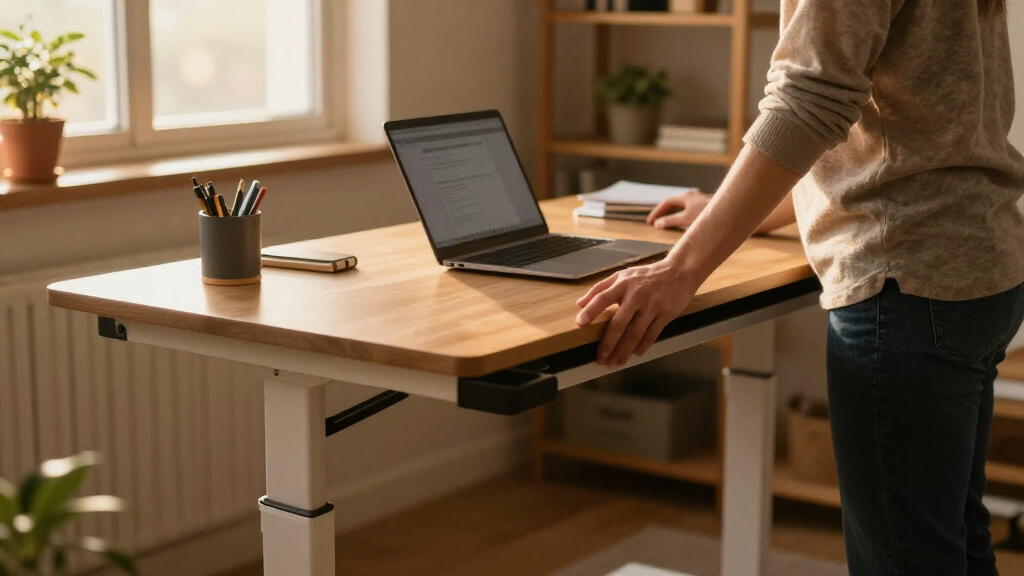 best electric standing desk with storage