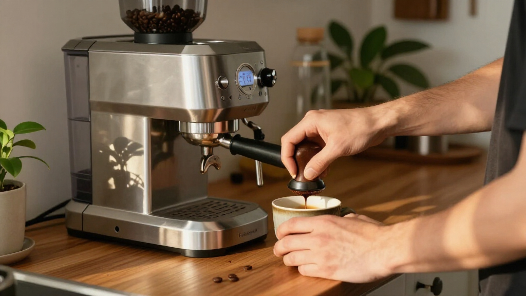 high ticket espresso machine with grinder for home baristas