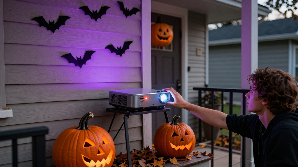 AI-powered Halloween decoration projectors