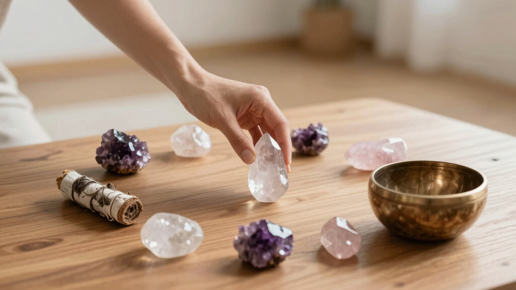 crystal healing meditation sets