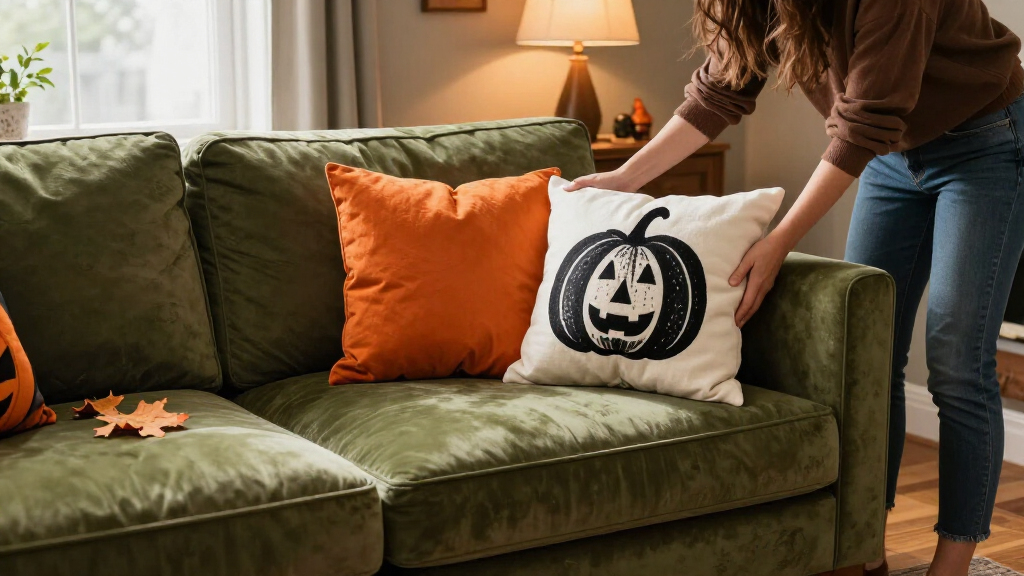 Halloween throw pillows