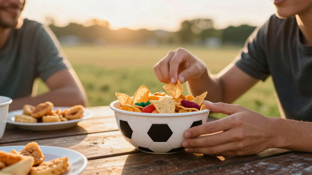 soccer-themed snack bowls